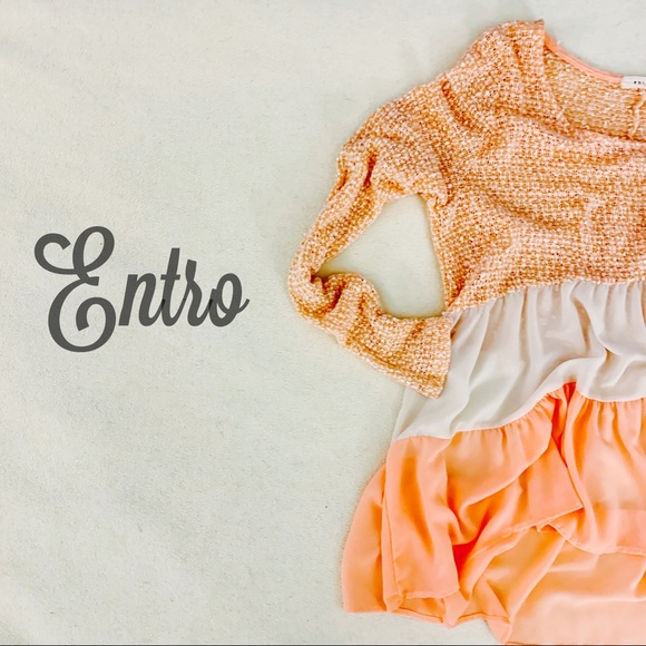 ENTRO | Pink long sleeve with tiered bottom - Picture 1 of 4